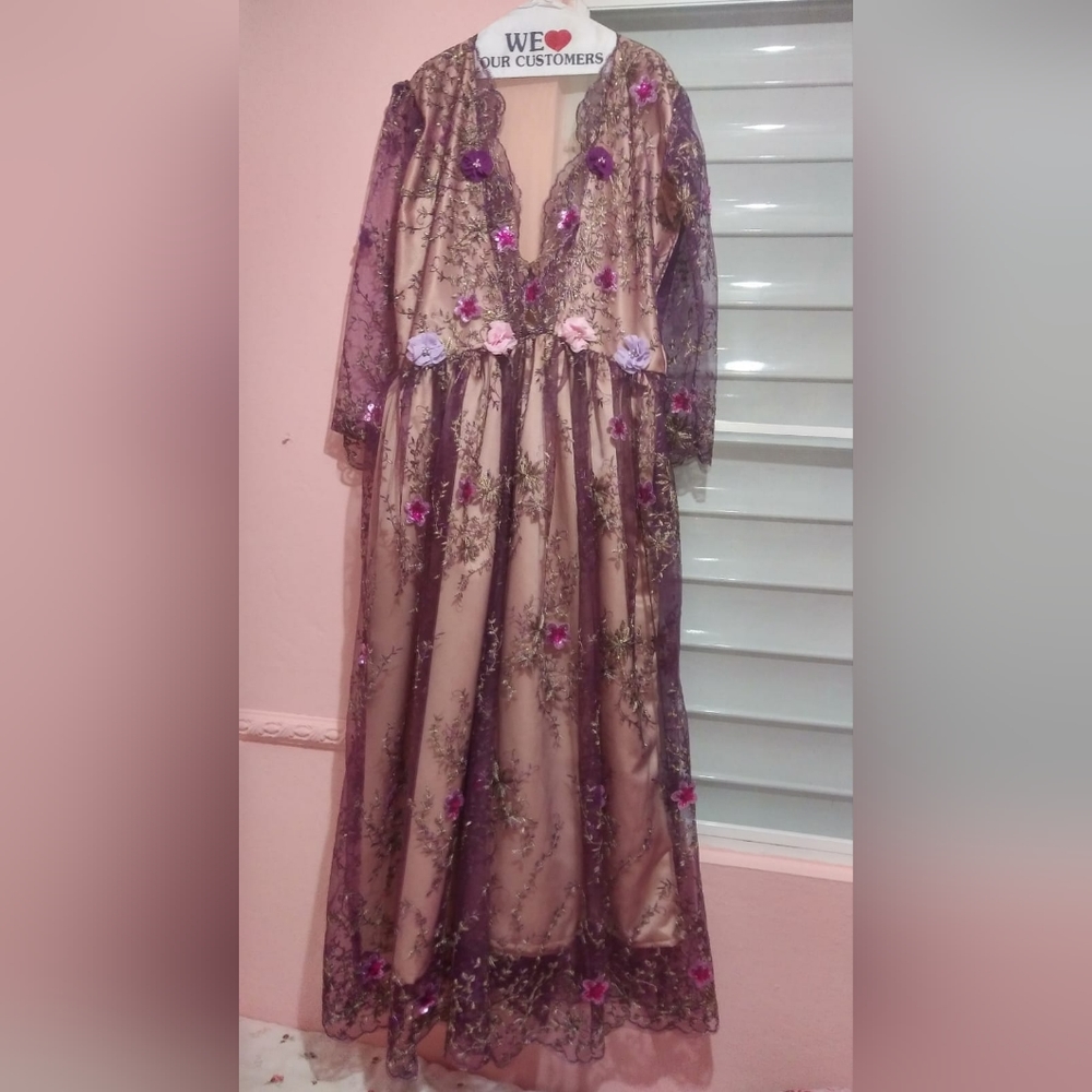 Flower Formal Plus Dress